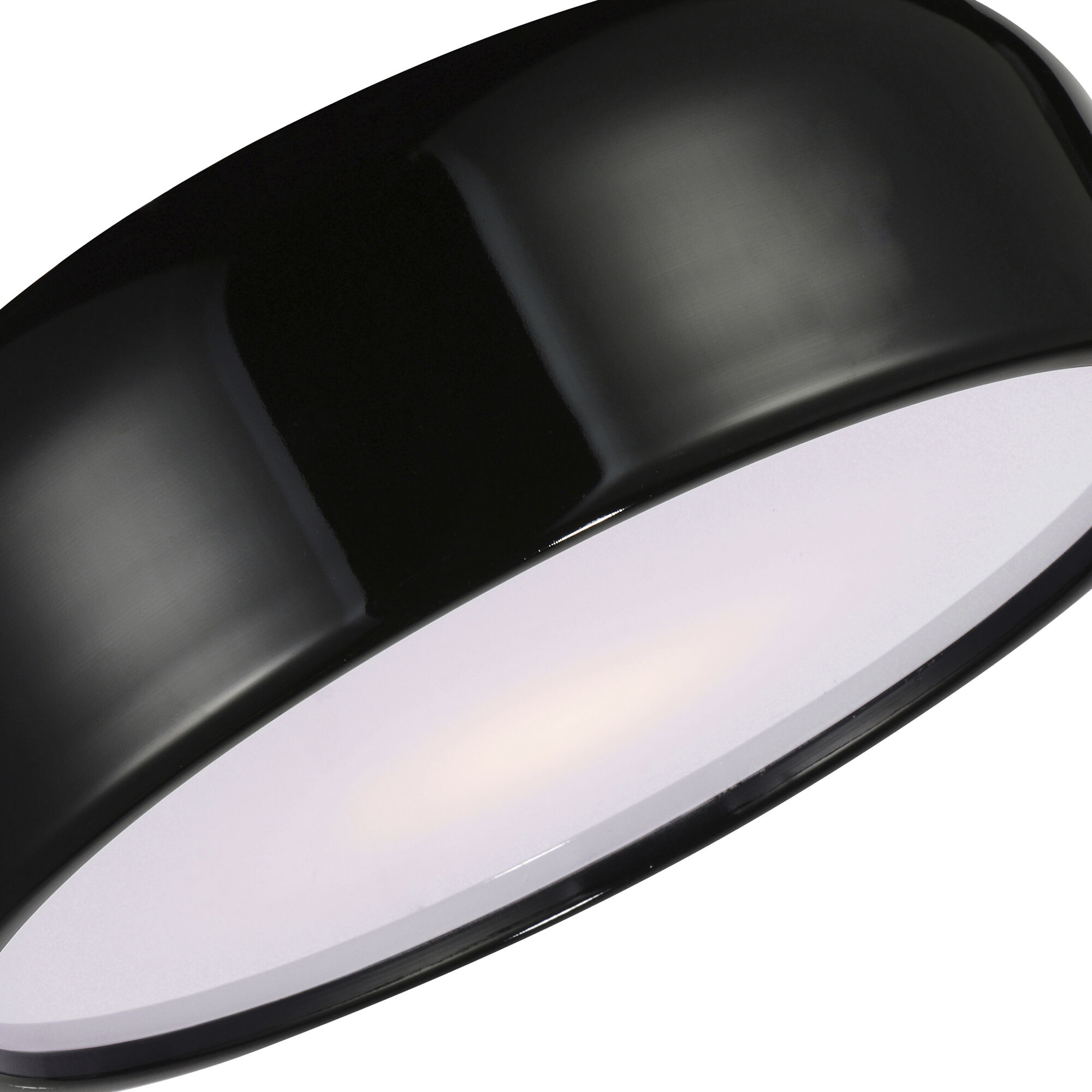 Campton 3 Light 19 inch Black Drum Shade Flush Mount Ceiling Light