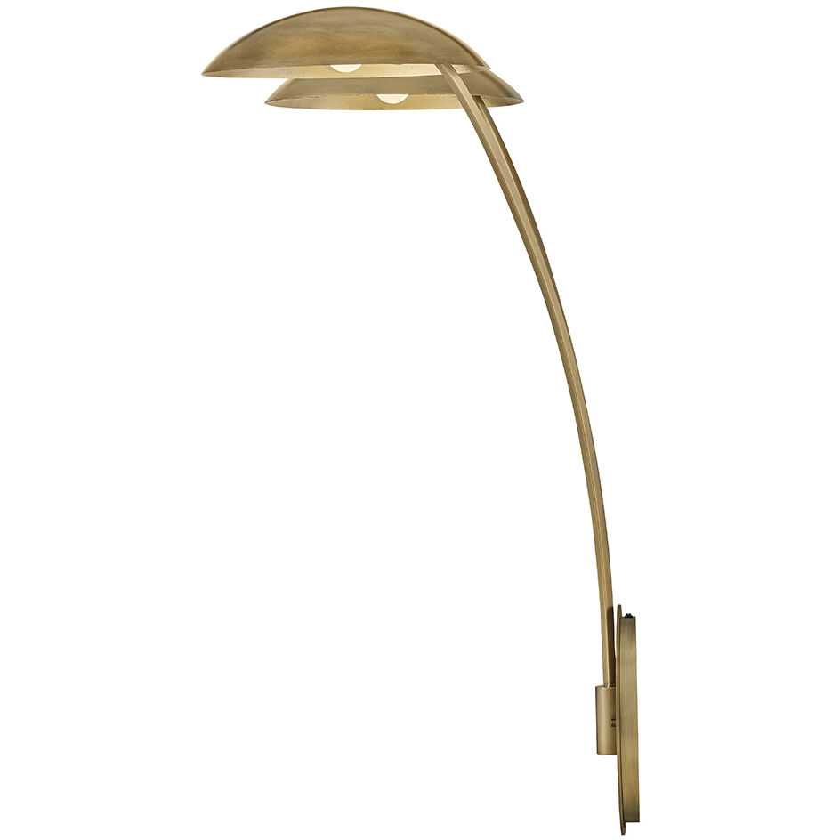 Glenn Sconce Wall Light in Heritage Brass with Gold Leaf