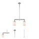 Franklin Restoration Small Bell 2 Light 21 inch Polished Chrome Chandelier Ceiling Light in Matte White Glass, Franklin Restoration