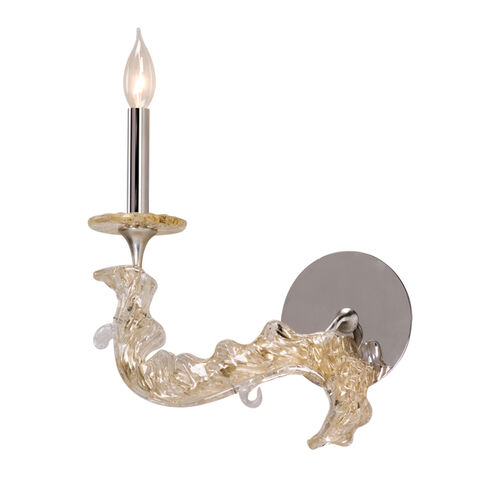 Cielo 12.5 inch Silver Leaf Wall Sconce Wall Light in Left