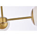 Briggs 3 Light 26 inch Brass Flush Mount Ceiling Light