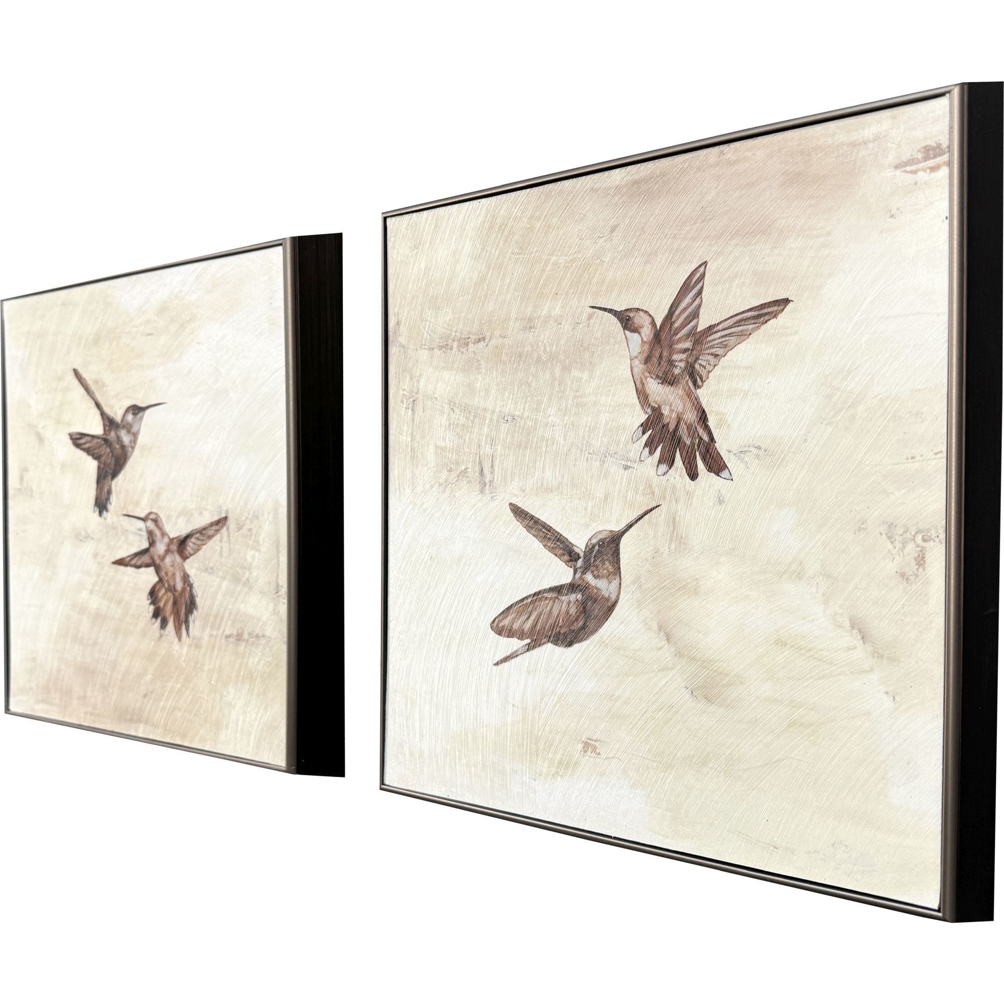 Neutral Flight 14 X 14 inch Non-Glass Framed Art, Propac