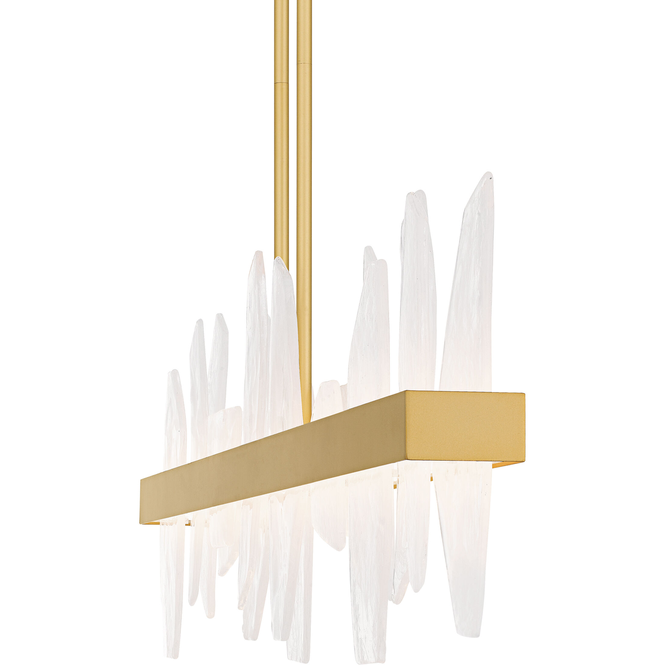 Aurelia LED 42 inch Soft Gold Linear Chandelier Ceiling Light, Medium