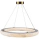 Camila LED 27 inch Brushed Brass Down Chandelier Ceiling Light