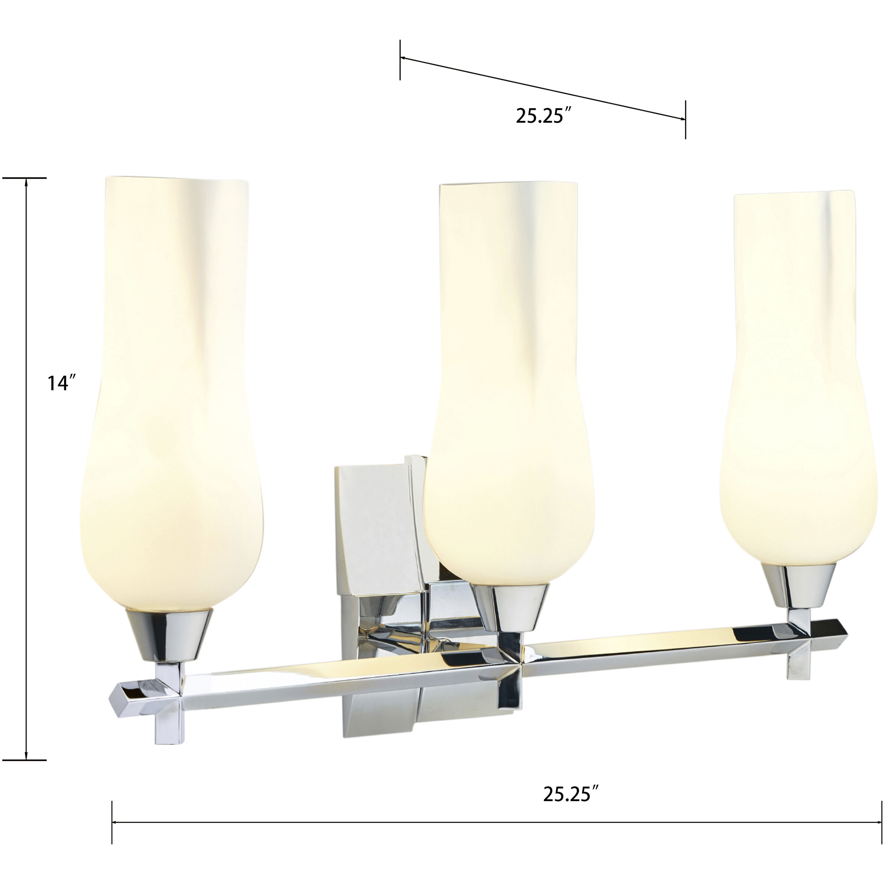 Fleur Vanity Light Wall Light in Chrome