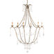 Elizabeth 6 Light 36 inch Rhine Gold Chandelier Ceiling Light, Lillian August Collection