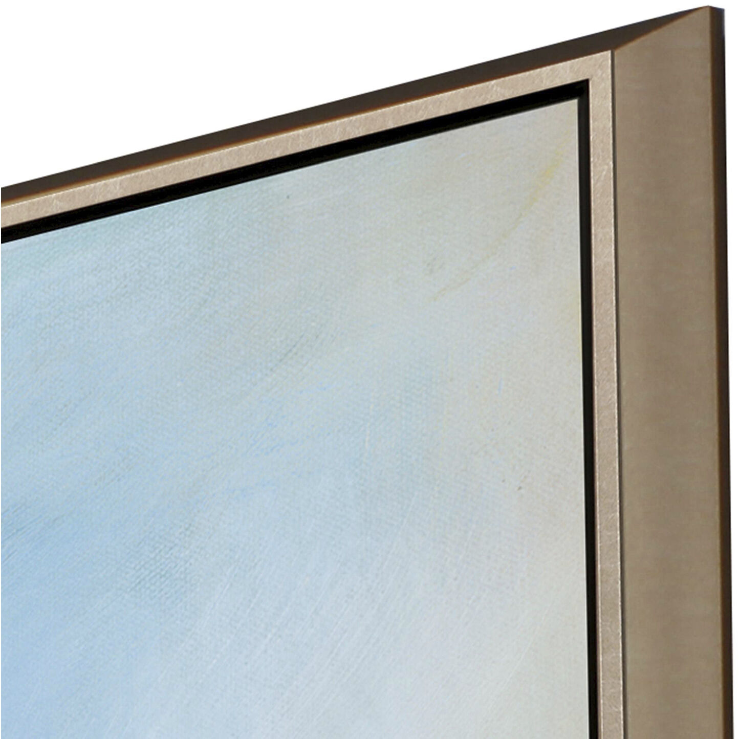 Horizon Blue and Beige and Gray and Neutral Canvas