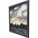 Tumultuous Obscure Blue and Beige and Gray Framed Art