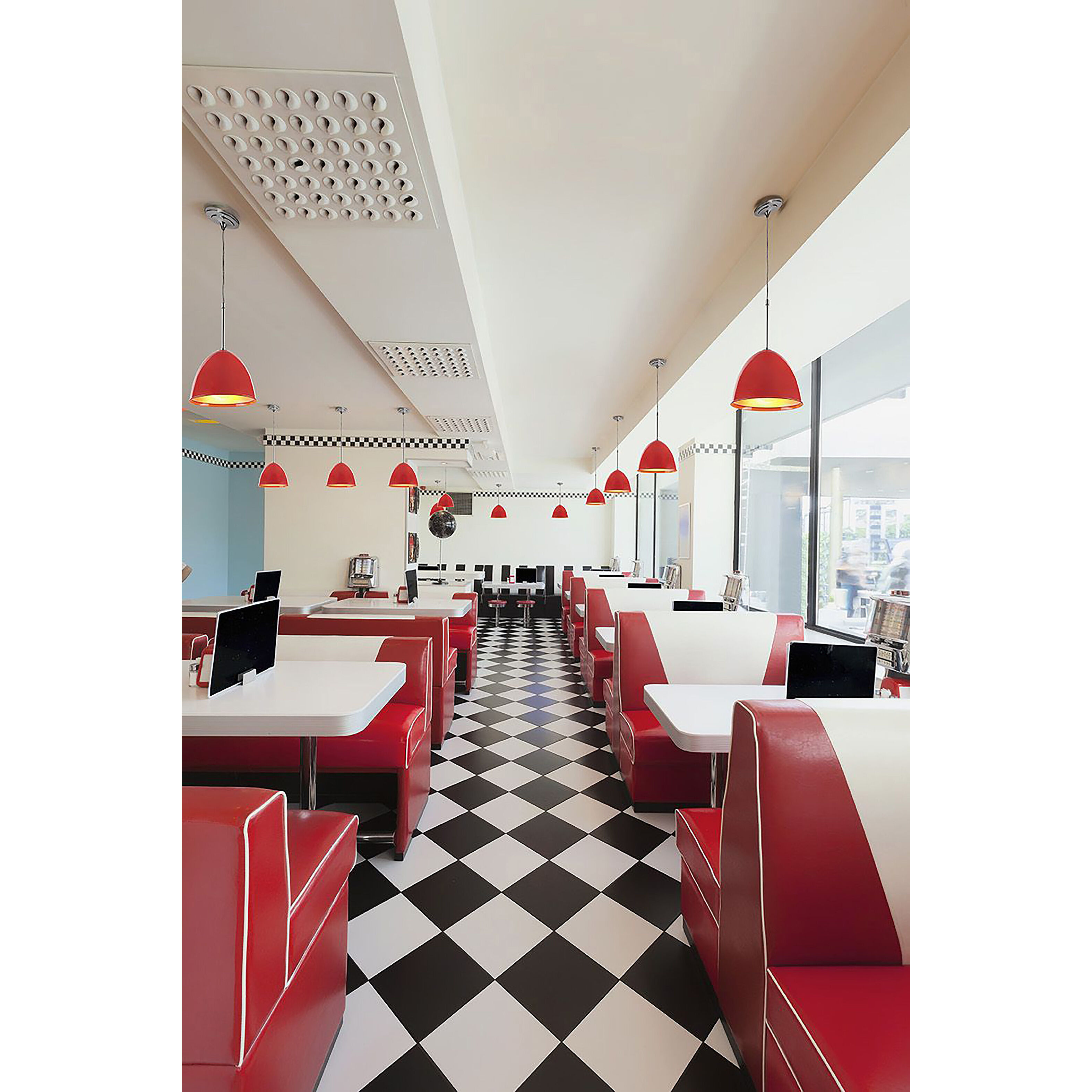 Classic 1 Light 9.6 inch Black and Canary Yellow Large Pendant Ceiling Light