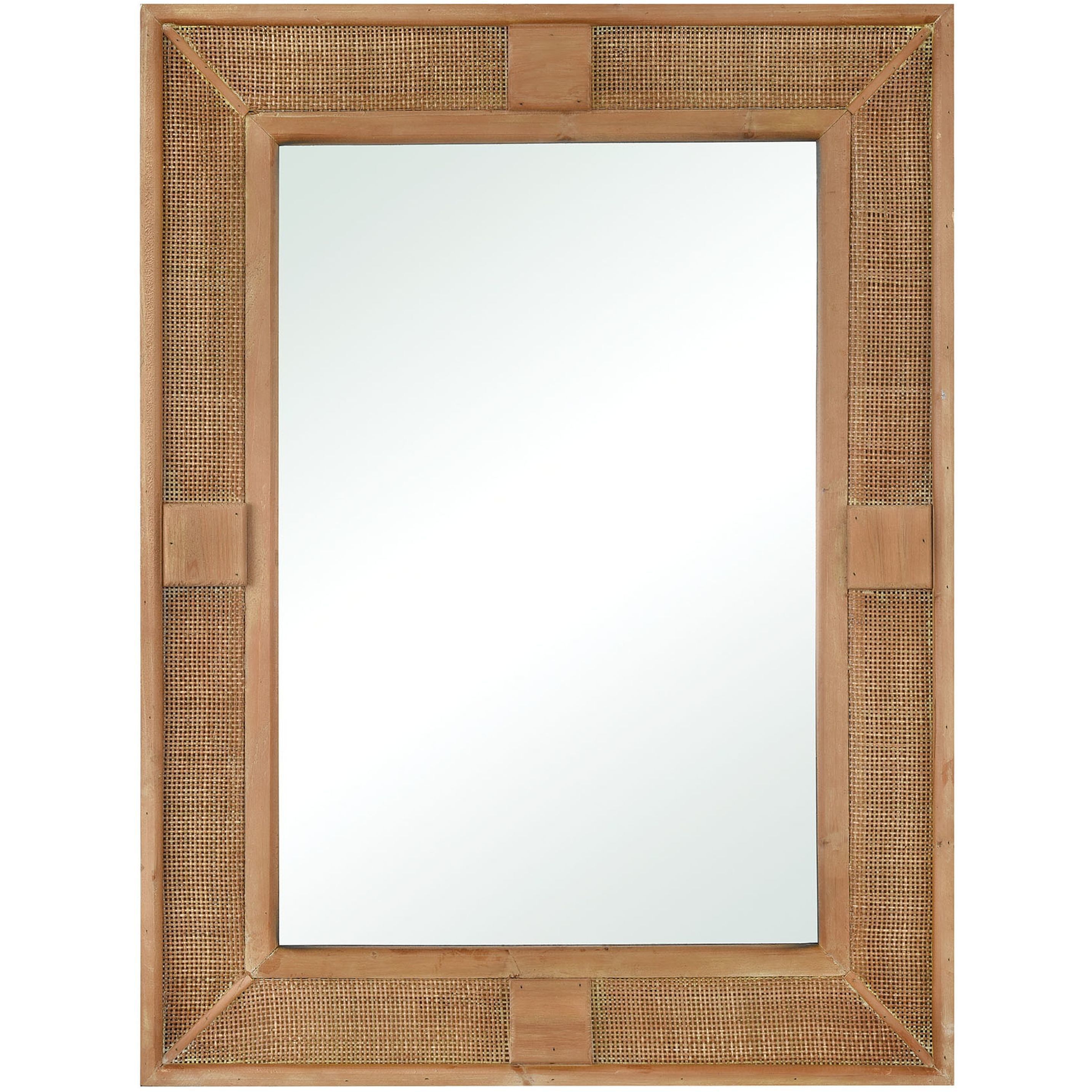 Cabana 39.5 X 29.5 inch Natural and Mirror Wall Mirror