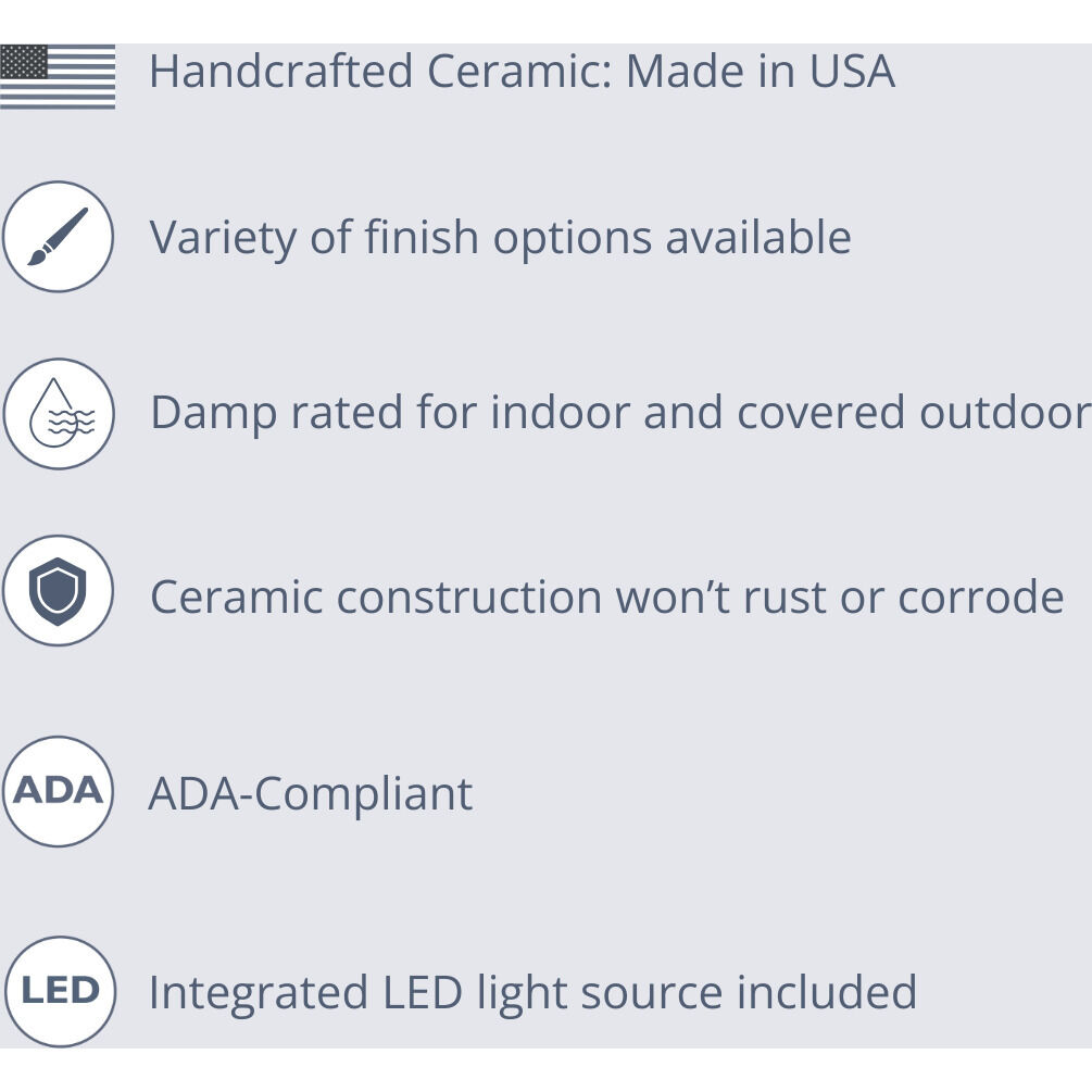 Ambiance Collection - Capsule LED 5 inch Cerise ADA Wall Sconce Wall Light, Form+Finish+Function