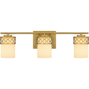Tenley 3 Light 24.25 inch Aged Brass Bath Light Wall Light, Large