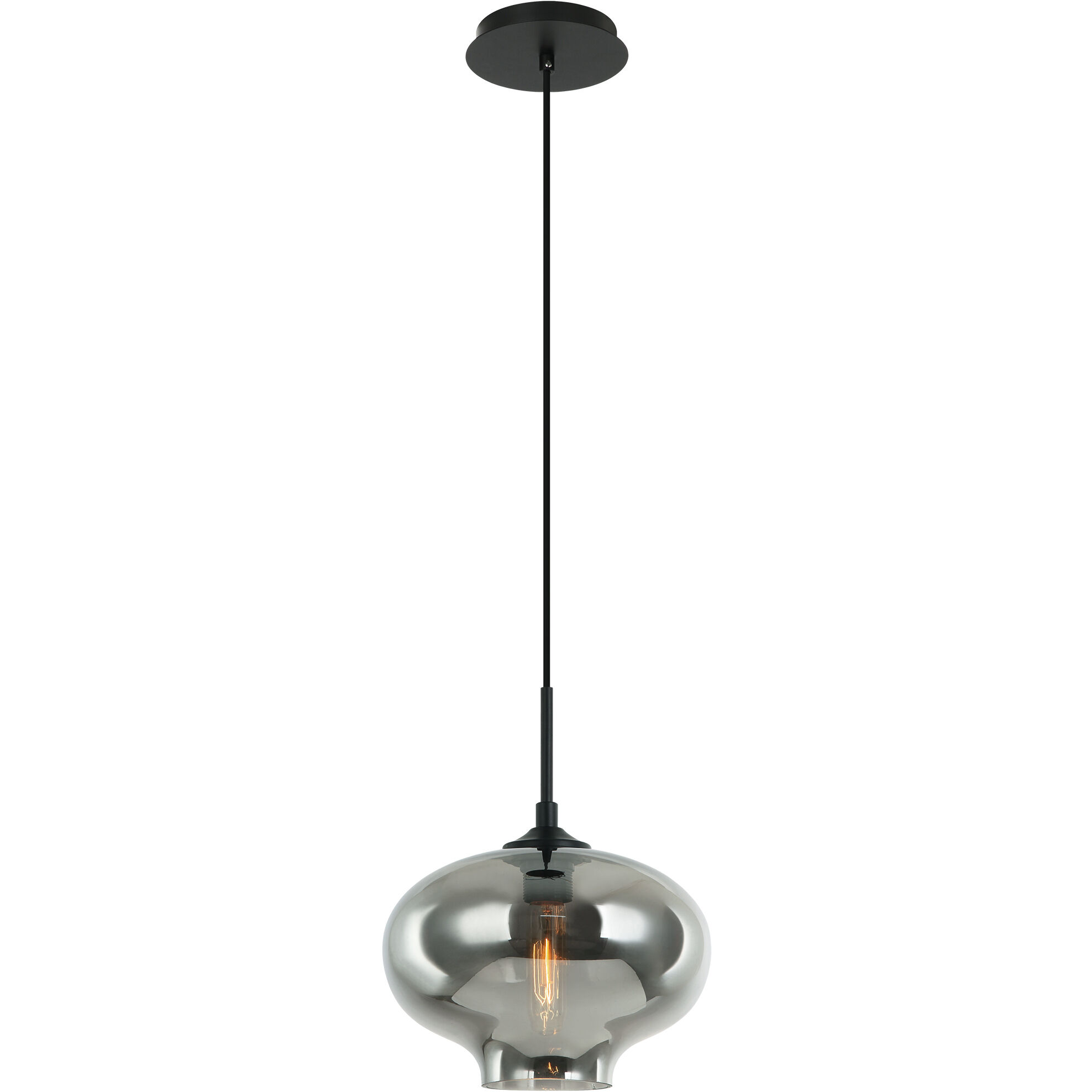 Irresistible Organic Charm 1 Light 11 inch Smoke Pendant Ceiling Light