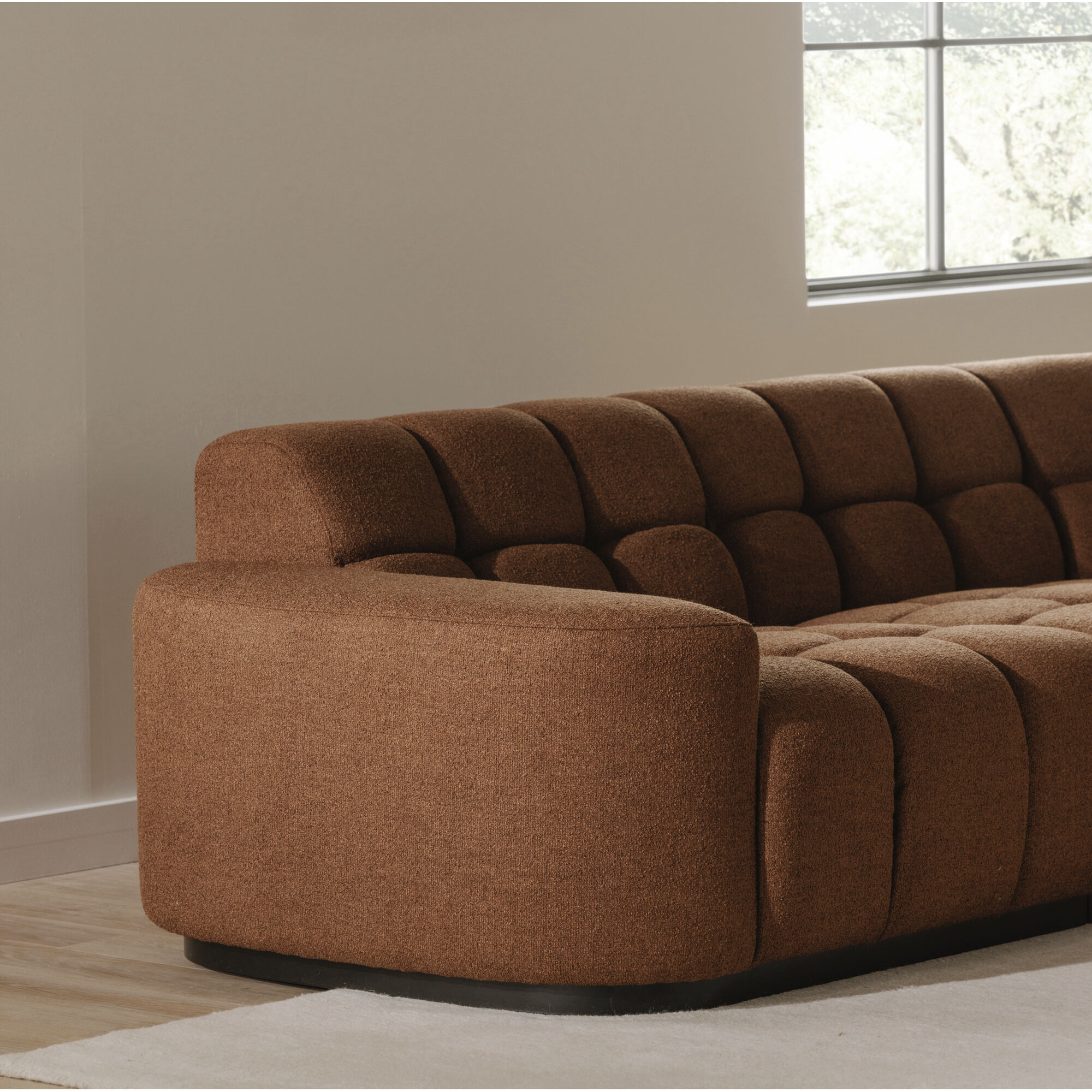 Roman Orange L-Shaped Sectional