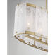 Veil 6 Light 48 inch Legacy Brass Linear Chandelier Ceiling Light