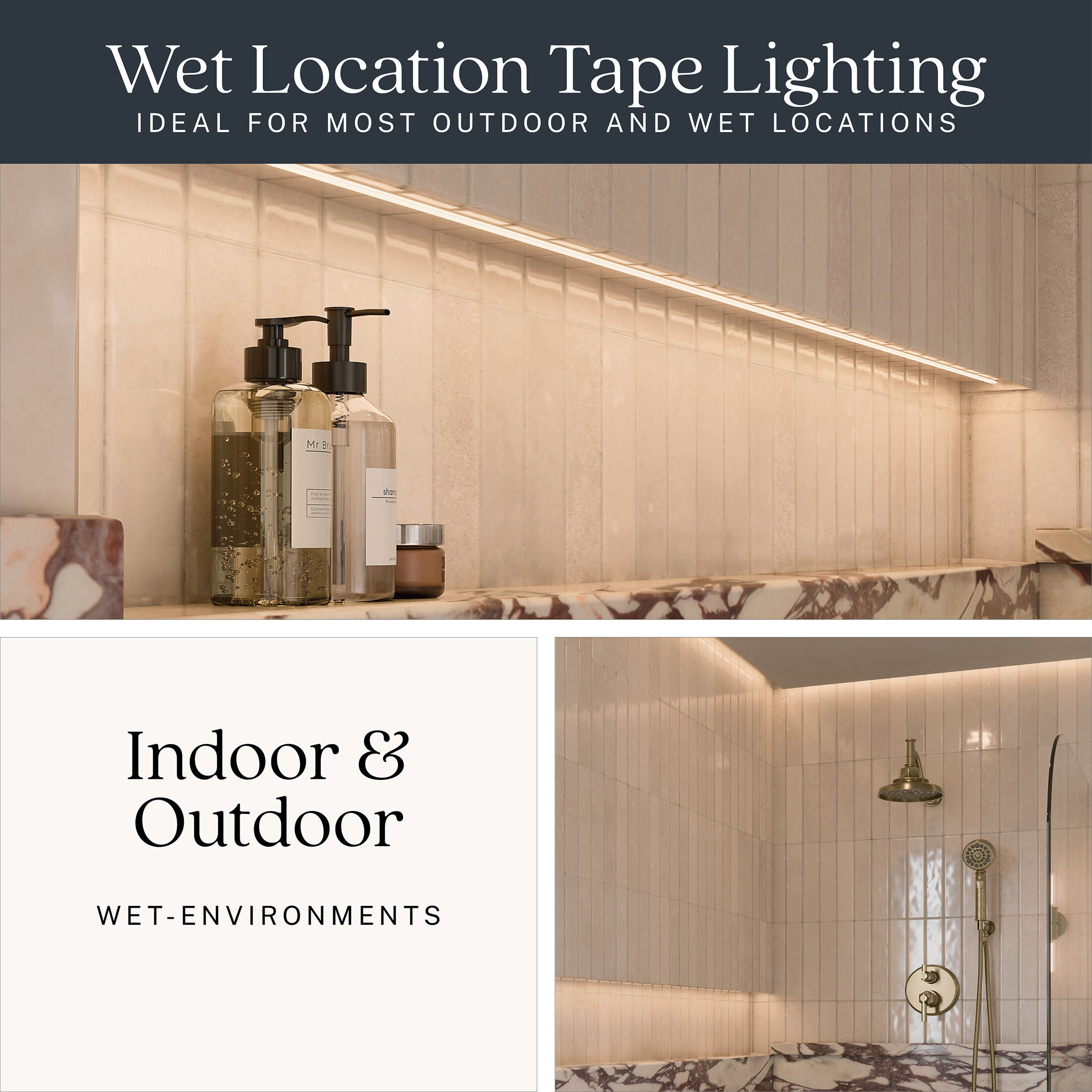 6T Series COB Wet White 3000K 192 inch Tape Light, High