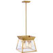 Lucian LED 12 inch Brushed Brass Chandelier Ceiling Light