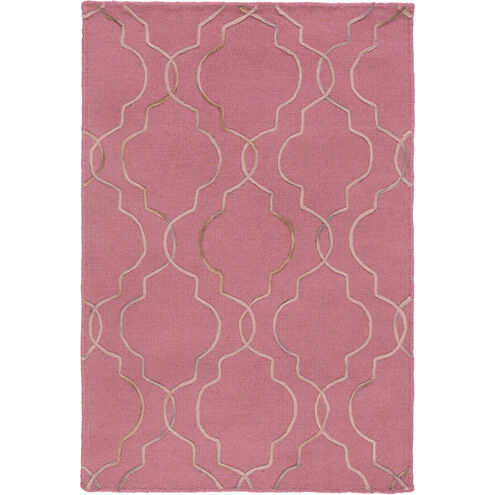 Seabrook 66 X 42 inch Mauve, Beige, Dark Brown Rug