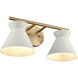 Forme 2 Light 18 inch Brushed Gold Vanity Light Wall Light