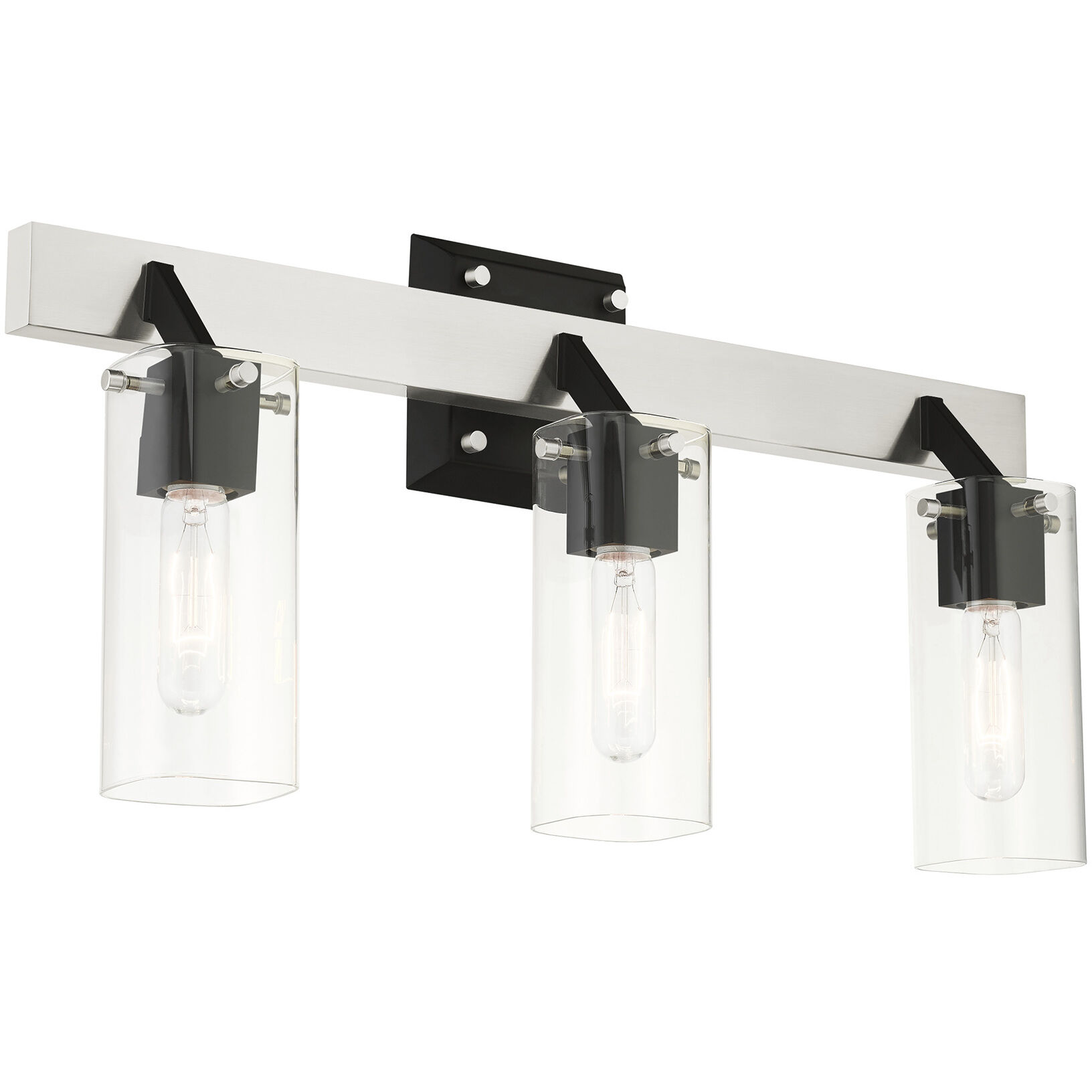 Beckett 3 Light 24 inch Brushed Nickel Vanity Sconce Wall Light