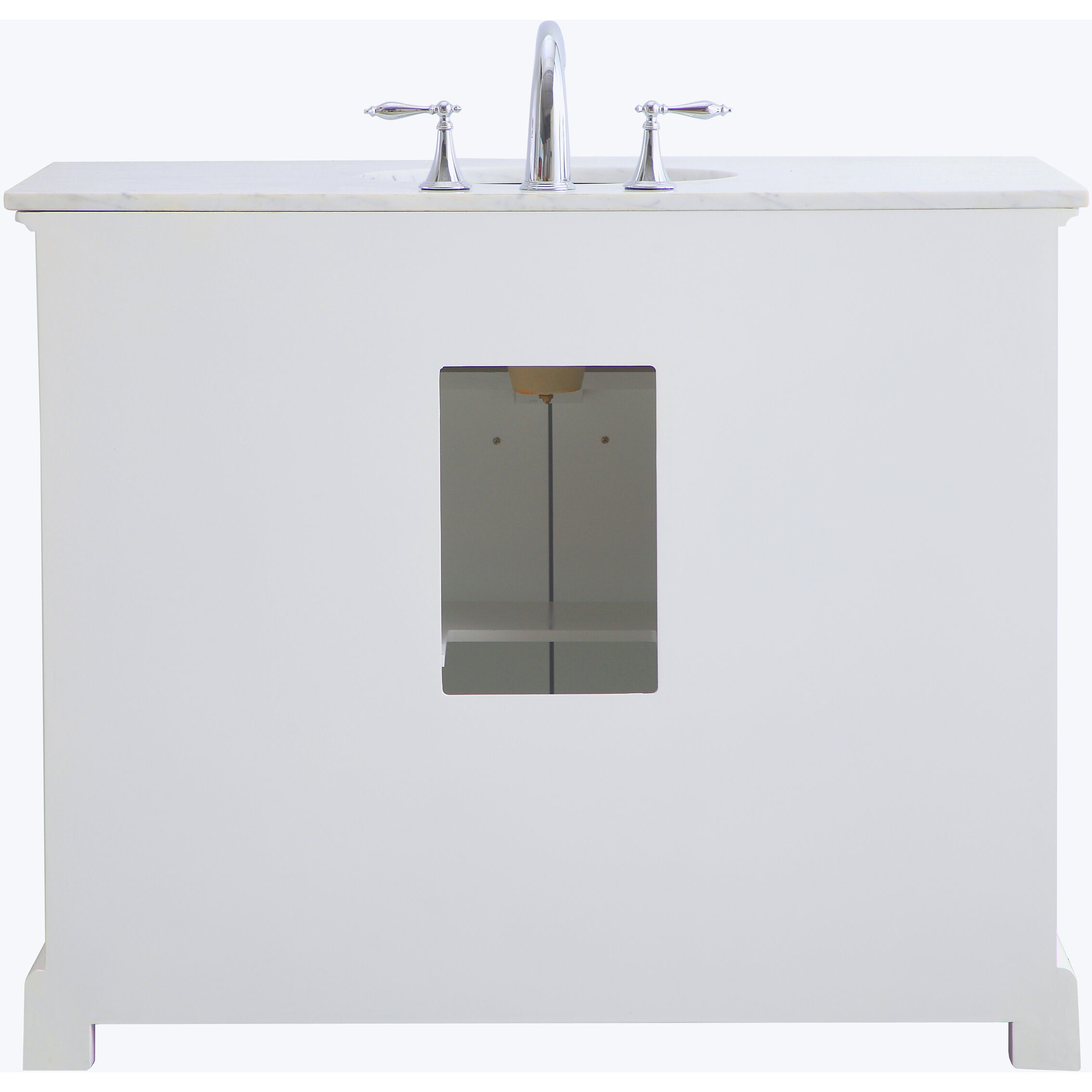 Americana 84 X 22 X 70 inch White Vanity Sink Set
