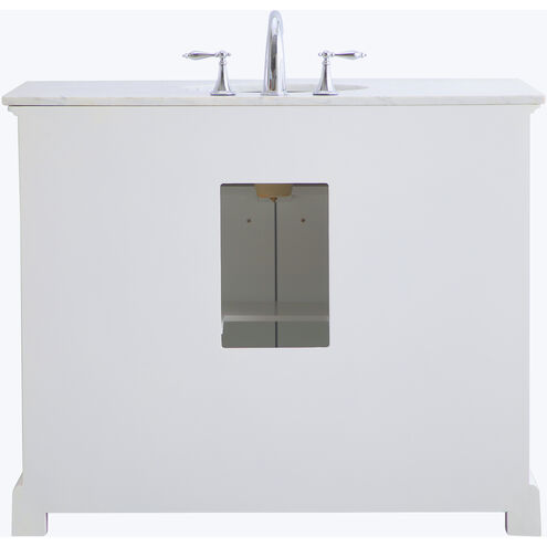 Americana 84 X 22 X 70 inch White Vanity Sink Set