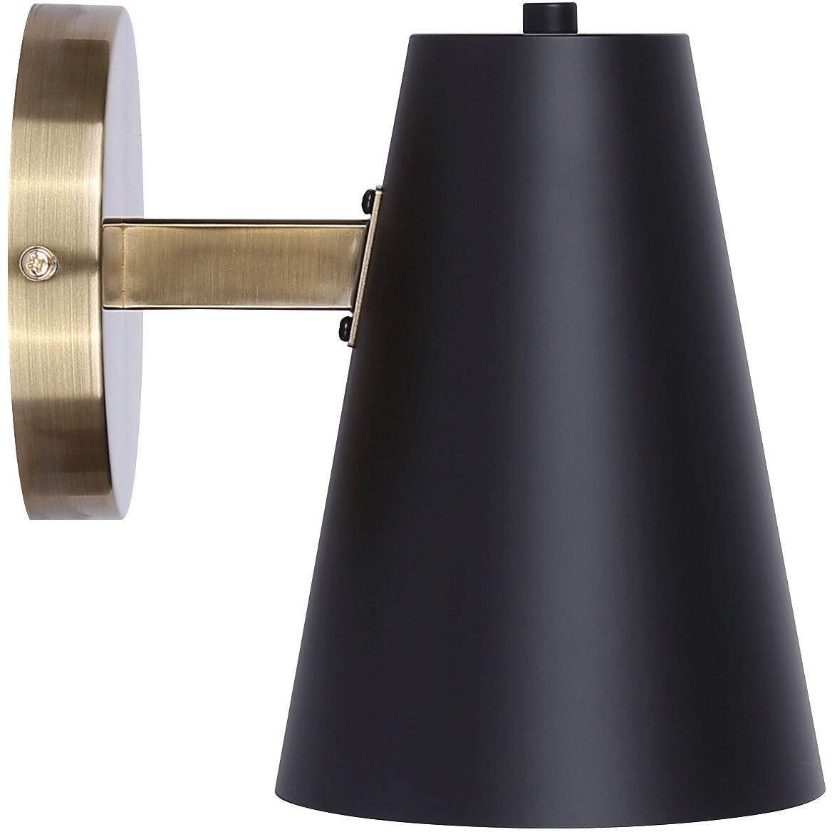 Harken 1 Light 7.75 inch Matte Black and Gold Vanity Light Wall Light