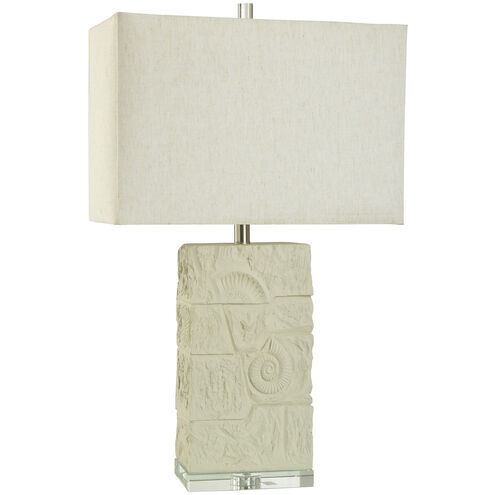 Cameron 29.75 inch 100 watt White Sand and Clear Table Lamp Portable Light