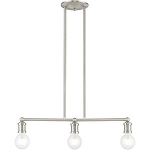 Lansdale 3 Light 24 inch Brushed Nickel Linear Chandelier Ceiling Light