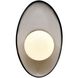 Ambiance LED 7.5 inch Gloss Black and Matte White Wall Sconce Wall Light
