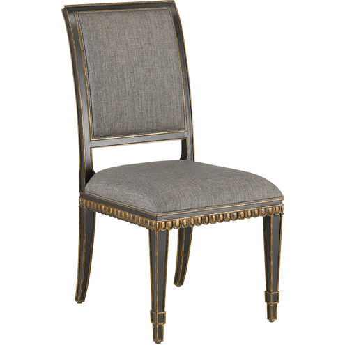 Ines Caviar Black/Antique Gold Chair