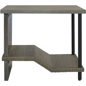 Riverview 28 X 25 inch Polished Slate with Natural and Black Accent Table
