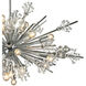 Starburst 24 Light 36 inch Polished Chrome with Clear Chandelier Ceiling Light