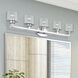 Bernardino 5 Light 44 inch Polished Chrome Vanity Wall Sconce Wall Light