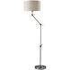 Willard 65 inch 100.00 watt Brushed Steel Floor Lamp Portable Light, Multi-Joint
