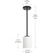 Replay 1 Light 3.88 inch Black Mini-Pendant Ceiling Light