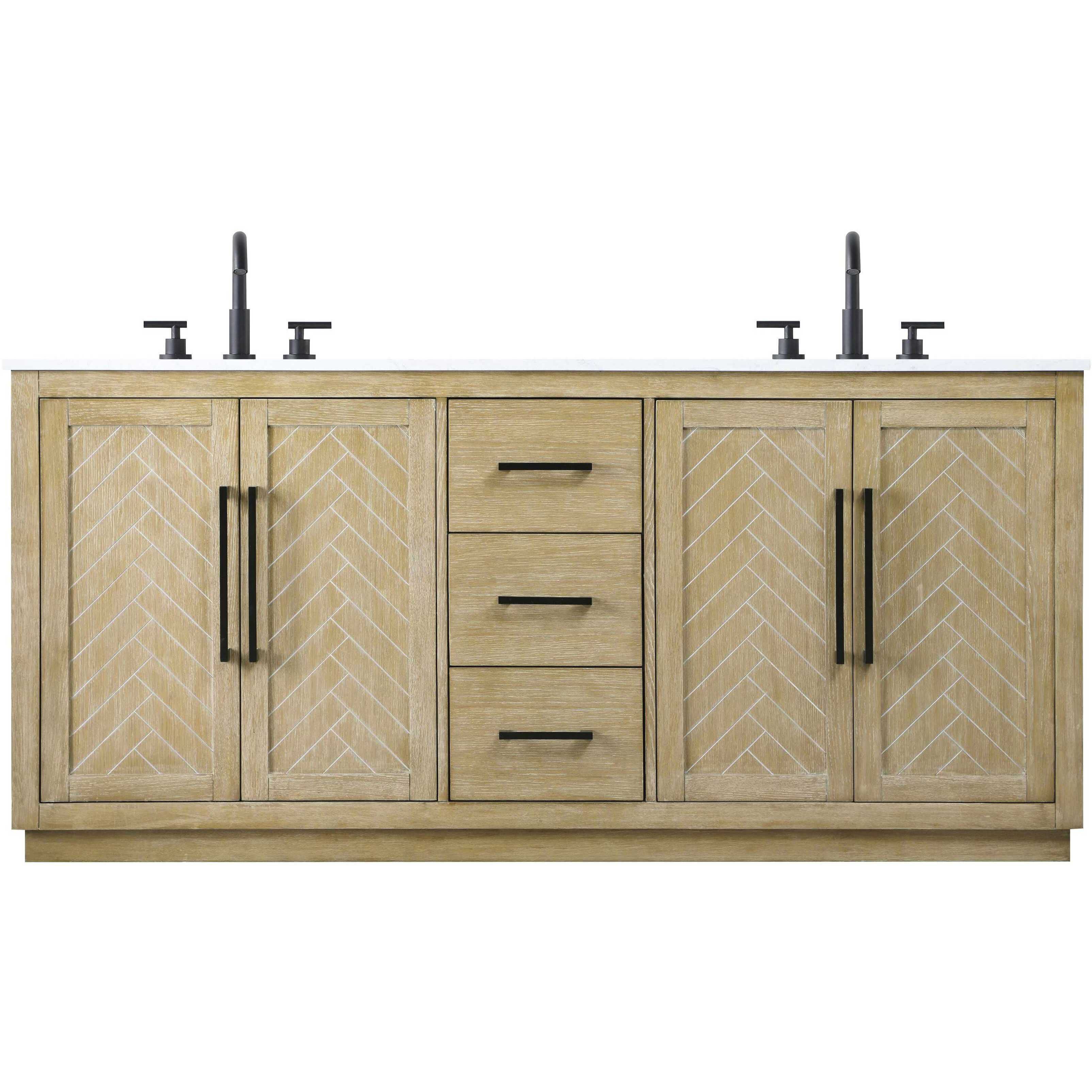 Chase 72 X 34 inch Linen Oak Bathroom Vanity Cabinet