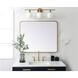 Evermore 36 X 30 inch Brass Mirror