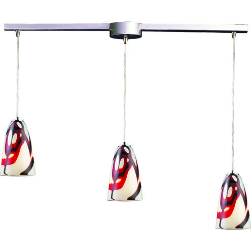 Fuego 3 Light 36 inch Cream Multi Pendant Ceiling Light