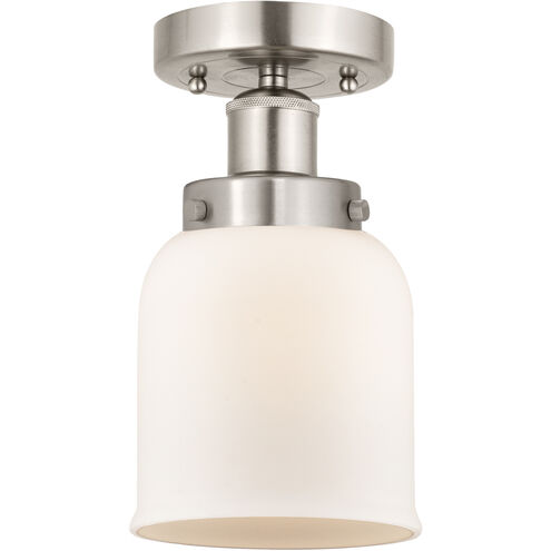 Bell 1 Light 6.5 inch Brushed Satin Nickel Semi-Flush Mount Ceiling Light