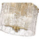 Glacier 3 Light 12.5 inch Modern Gold Flush Mount Ceiling Light