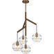 Sean Lavin Sedona 24.5 inch Aged Brass Chandelier Ceiling Light in Incandescent, Clear Glass