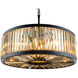 Chelsea 10 Light 36 inch Matte Black Pendant Ceiling Light in Golden Teak, Urban Classic