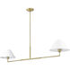 Leila 2 Light 12 inch Luxe Gold Chandelier Ceiling Light