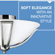 Bolla LED 16.75 inch Brushed Nickel Indoor Bath Flush Mount Ceiling Light in Etched Opal
