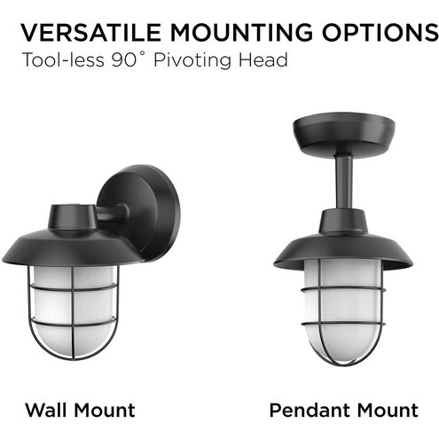Odell LED 9.3 inch Black Outdoor Wall Sconce