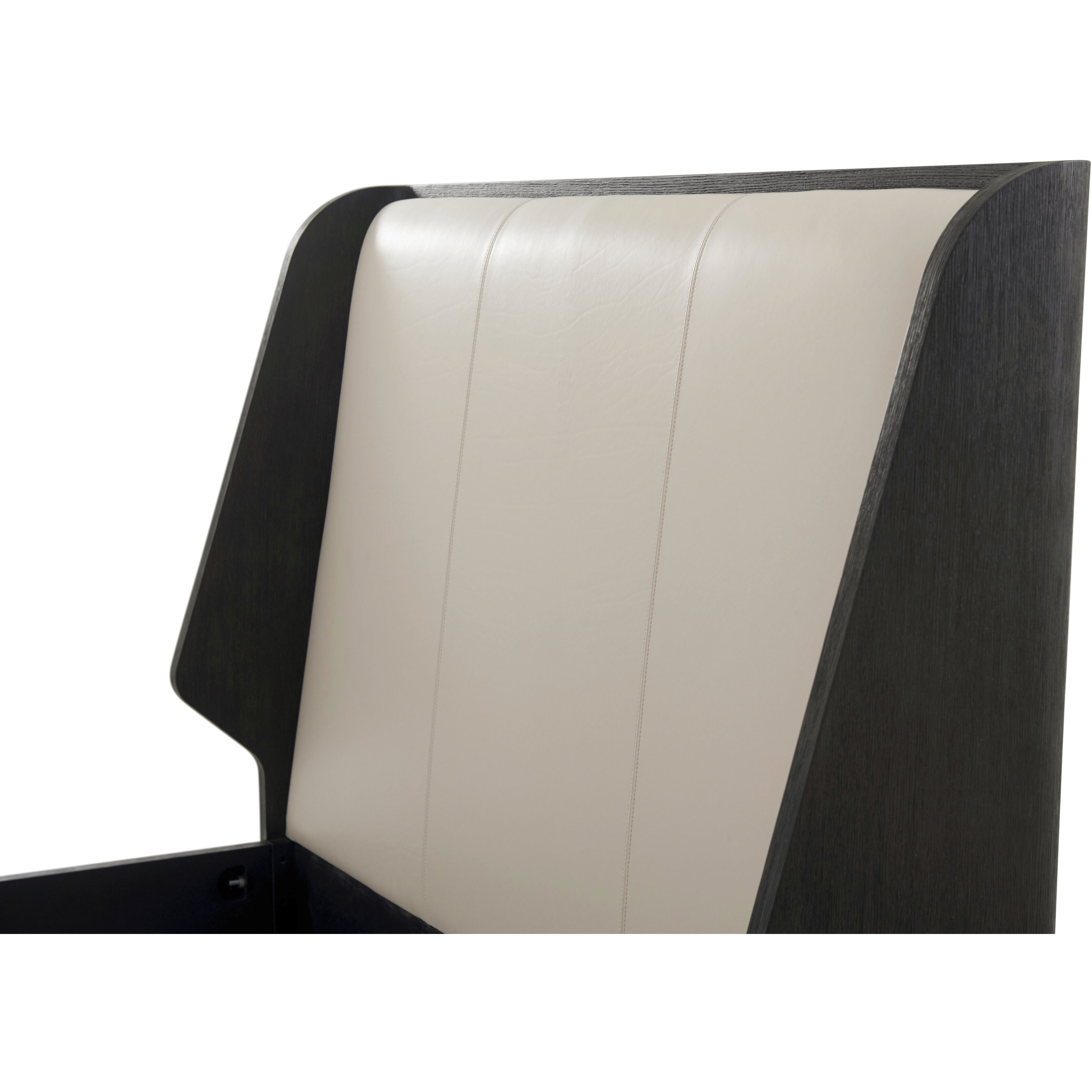 Repose Charcoal Oak US Queen Bed, Wooden, Upholstered