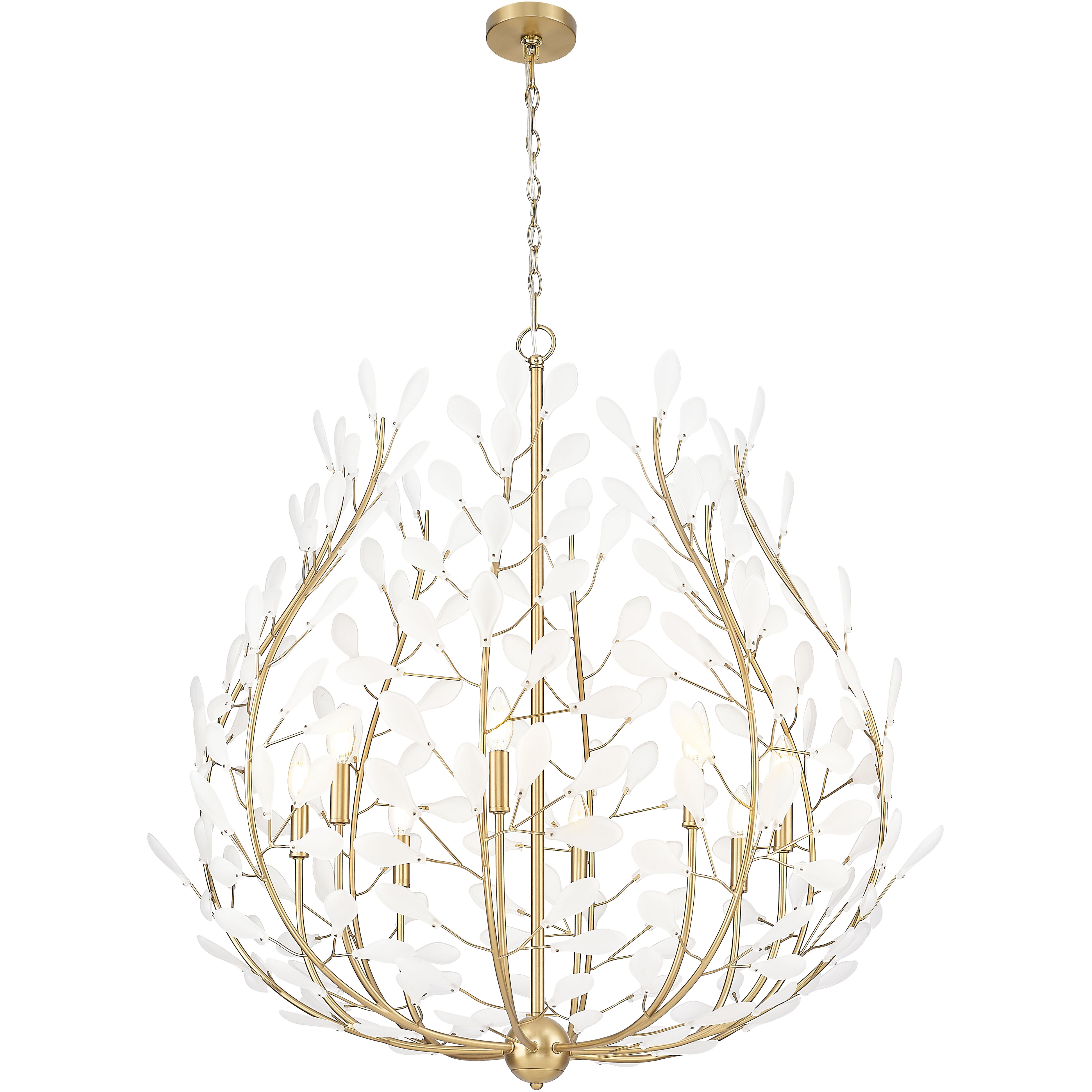 Claudine 8 Light 38 inch Modern Gold Chandelier Ceiling Light