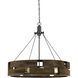 Bradford 9 Light 32 inch Smoky Wood Chandelier Ceiling Light