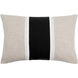 Ritzy 20 X 13 inch Black/White Lumbar Pillow